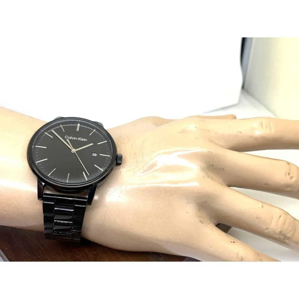 Calvin Klein Men's Watch 25200057 Quartz Black Dial Stainless Steel 43mm